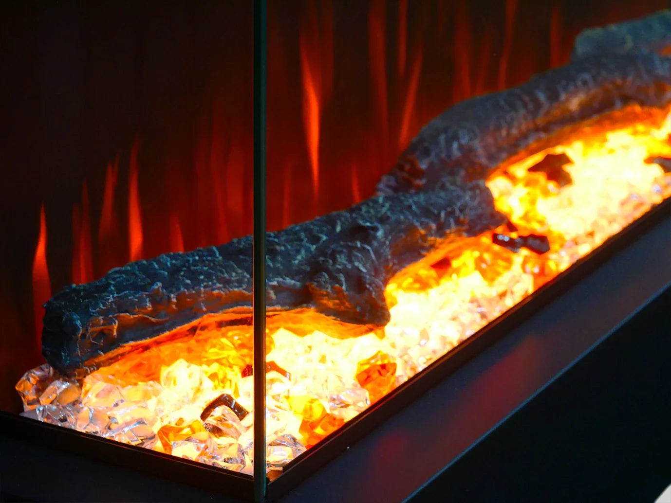 Șemineu Electric de Perete Feroza - 137 cm, Design Modern, Flacără Realistă