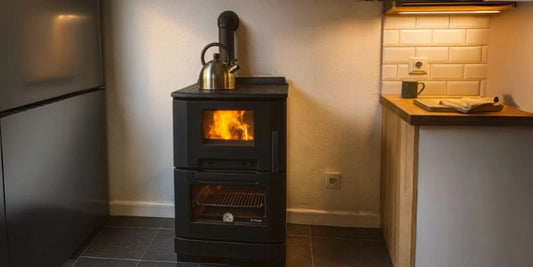 Versatile Wood Burning Cooking Stove with Oven, Hob, and Central Heating Function