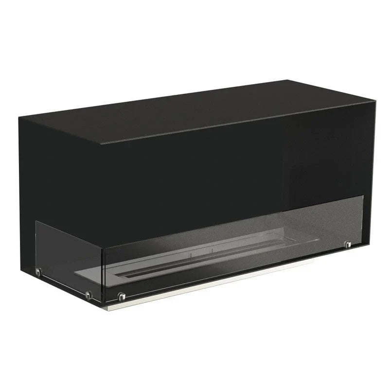 Șemineu pe Bioetanol Foco Corner Left 1000 - Montaj în Colț, Vizualizare Dublă a Flăcărilor