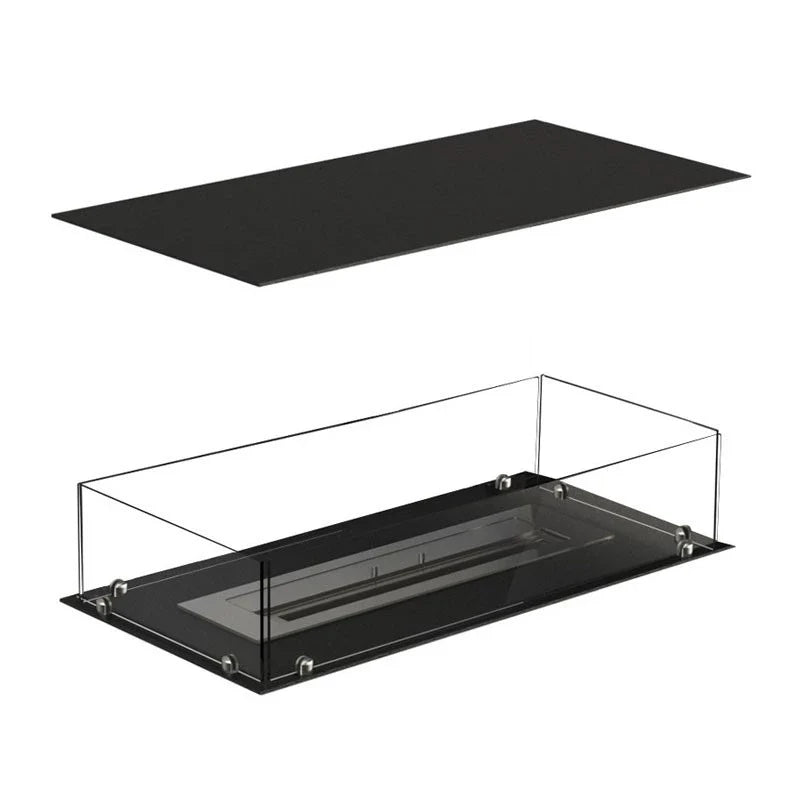 Șemineu Modern Foco Four 800 cu Ardere pe Bioetanol - Design 4 Săli, Integrabil