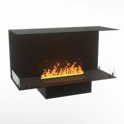 Șemineu Electronic cu Trei Fețe Foco Myst Three 1000 - Tehnologie de Abur pentru o Atmosferă Autentică