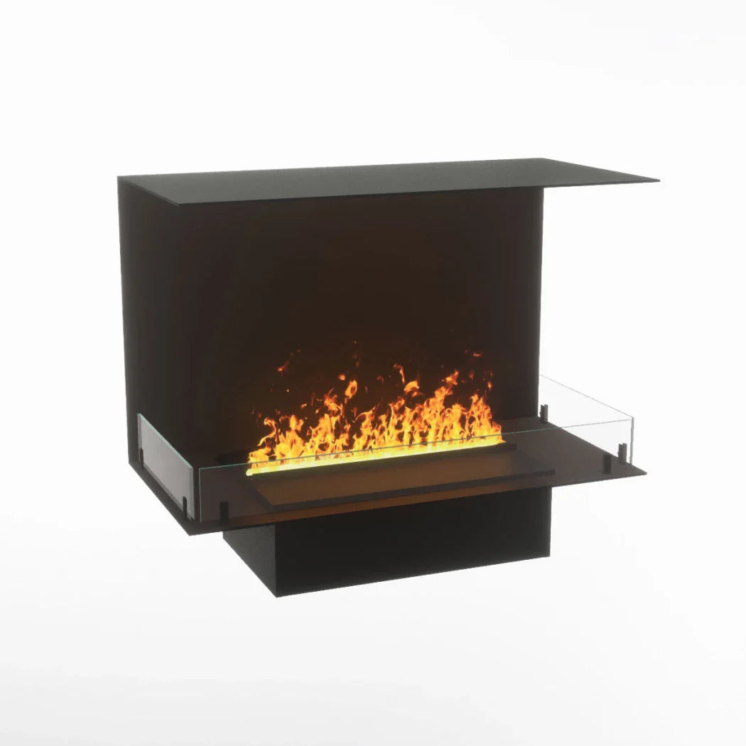 Șemineu Electric de Colț Foco Myst Three 800 cu Abur de Apă - Siguranță și Eleganță