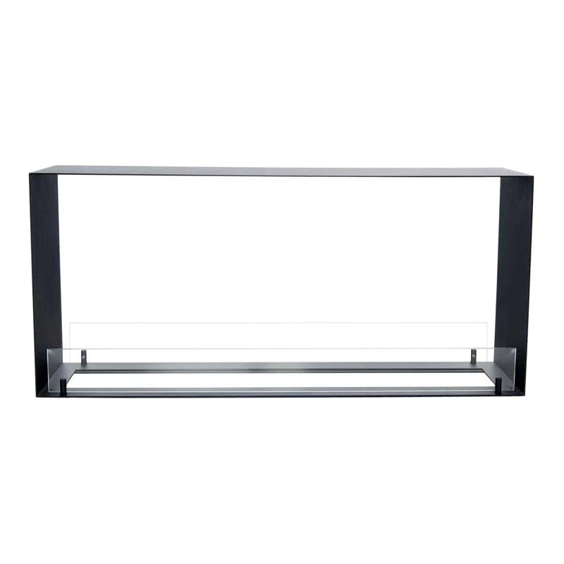 Șemineu pe bioetanol Foco Two 1100 Medium - Flacără dublă, 110cm, Oțel inoxidabil