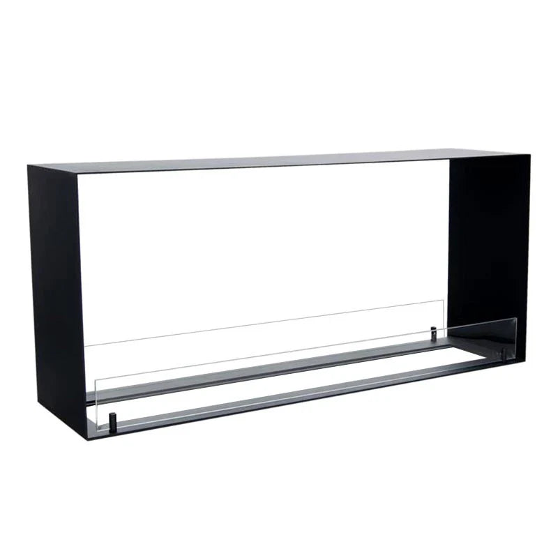 Șemineu pe bioetanol Foco Two 1100 Medium - Flacără dublă, 110cm, Oțel inoxidabil