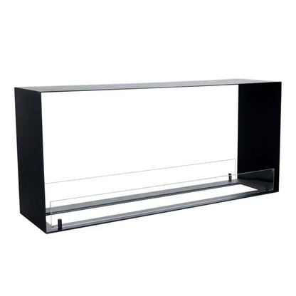 Șemineu pe bioetanol Foco Two 1100 Medium - Flacără dublă, 110cm, Oțel inoxidabil