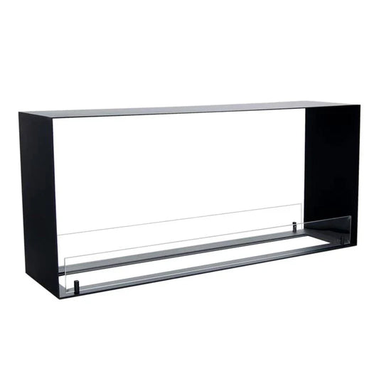 Șemineu pe bioetanol Foco Two 1100 Medium - Flacără dublă, 110cm, Oțel inoxidabil