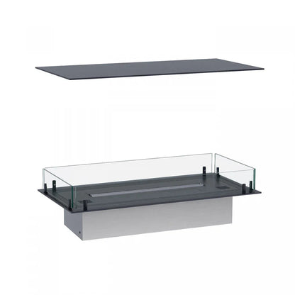 Șemineu Modern Foco Four 800 cu Ardere pe Bioetanol - Design 4 Săli, Integrabil