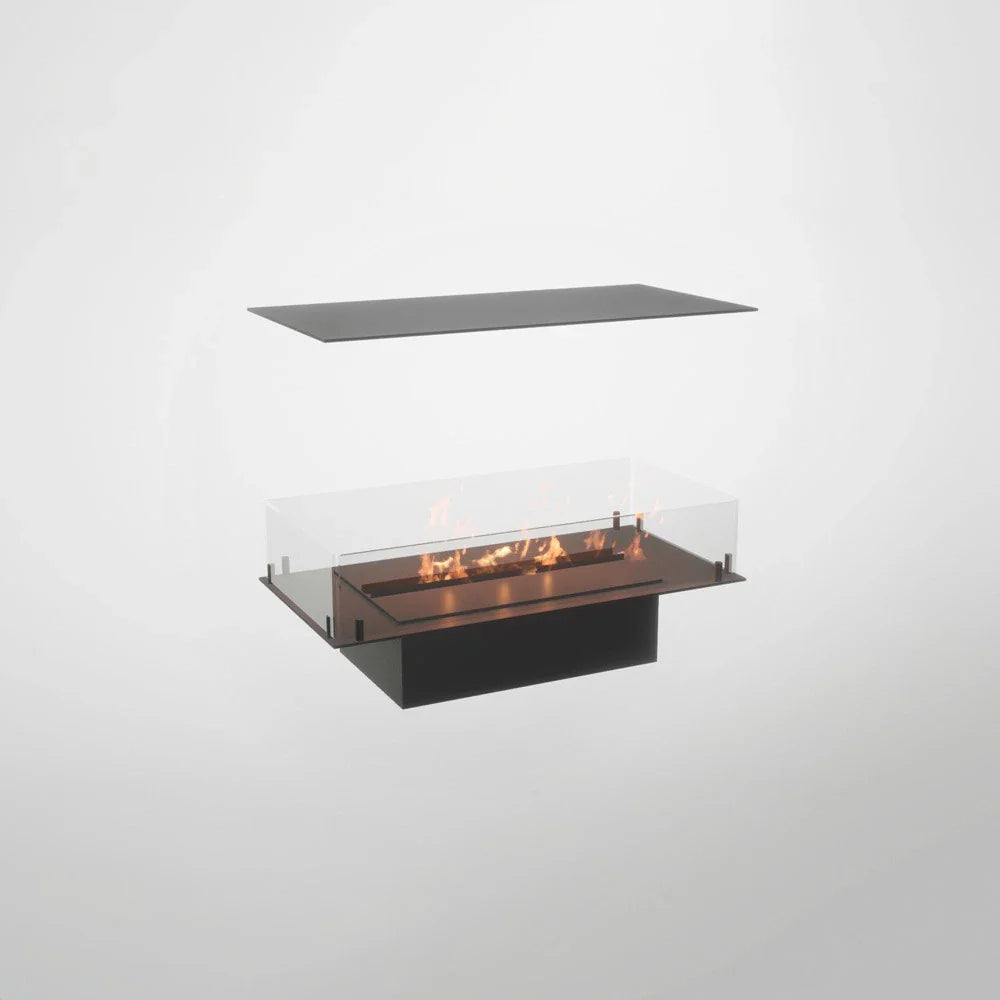 Șemineu Modern Foco Four 800 cu Ardere pe Bioetanol - Design 4 Săli, Integrabil