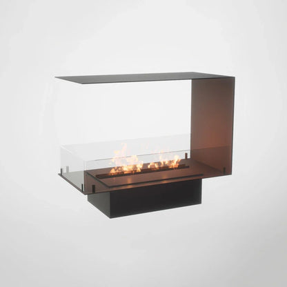 Foco Șemineu Biologic Decorativ 800 - Divizor de Cameră cu Vedere pe Trei Laturi