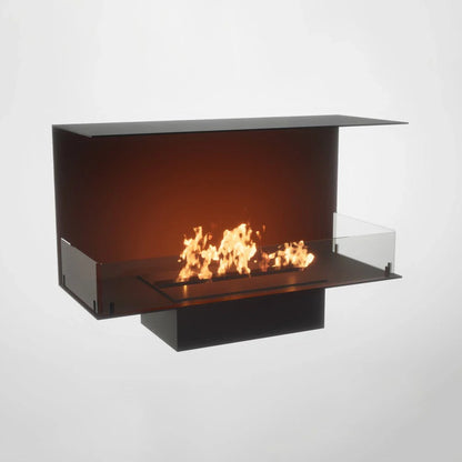 Foco Three 1000: Șemineu Elegant pe Bioetanol, cu 3 Fețe, pentru Montaj în Perete