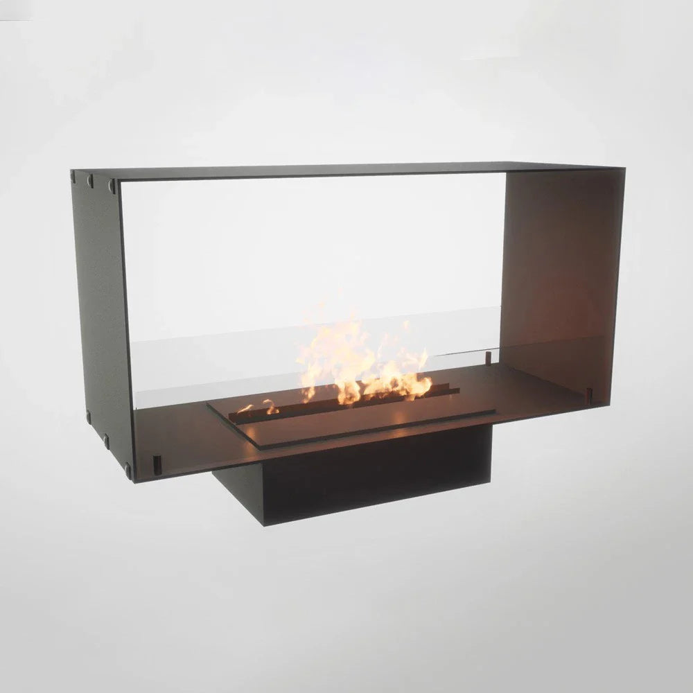 Șemineu Modern cu Bioetanol Foco Two 1000, Dublă Față, Ideal pentru Delimitarea Spațiilor