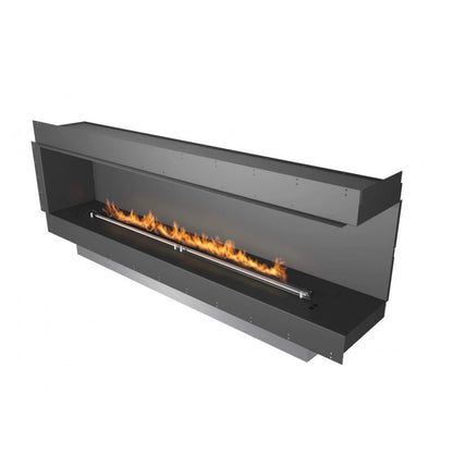 Șemineu pe colț Planika Forma 2300 - Vederi Duble ale Flăcării