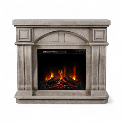 Șemineu Electric Logi ScandiFlames din Polystone - Eleganță Clasic-Modernă cu Căldură și Ambiție