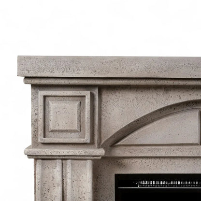 Șemineu Electric Logi ScandiFlames din Polystone - Eleganță Clasic-Modernă cu Căldură și Ambiție