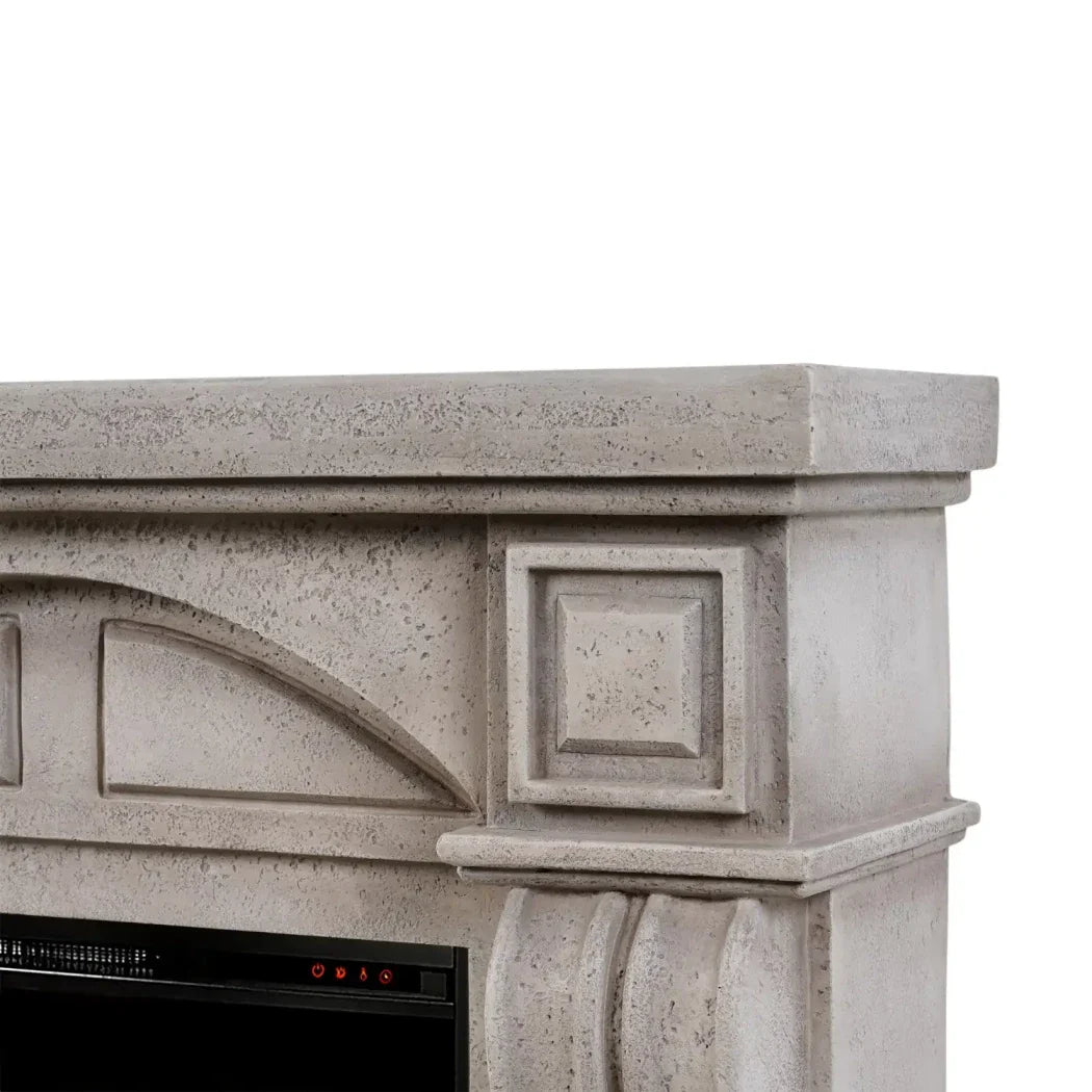 Șemineu Electric Logi ScandiFlames din Polystone - Eleganță Clasic-Modernă cu Căldură și Ambiție