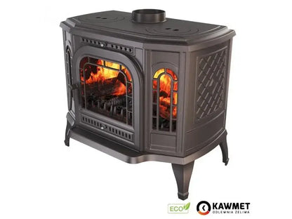 Soba pe lemne KAWMET P7, cu plita pentru gatit, 10.5 kW, LB ECO – Stanga