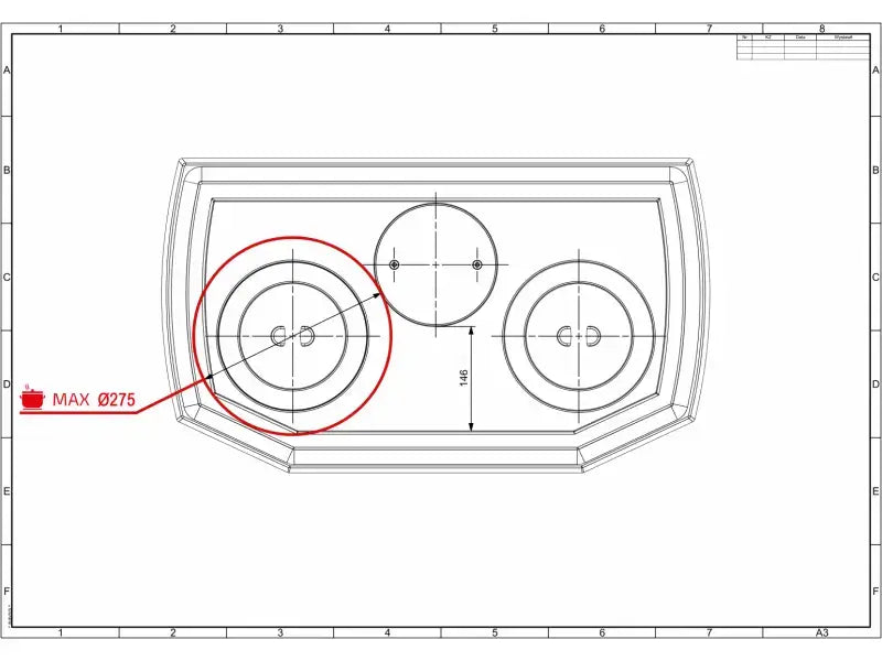 Soba pe lemne KAWMET P7, cu plita pentru gatit, 10.5 kW, LB ECO – Stanga