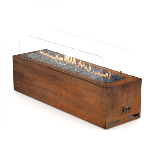 Șemineu Exterior Automatic Planika Galio Corten - Control Inteligent și Design Modern