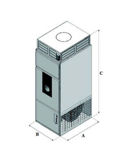 Generator de aer cald industrial T-55 cu arzator pentru ulei uzat