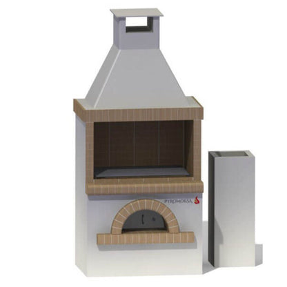 Gratar de gradina, placat cu samota, 127 cm latime - Pyromoesa