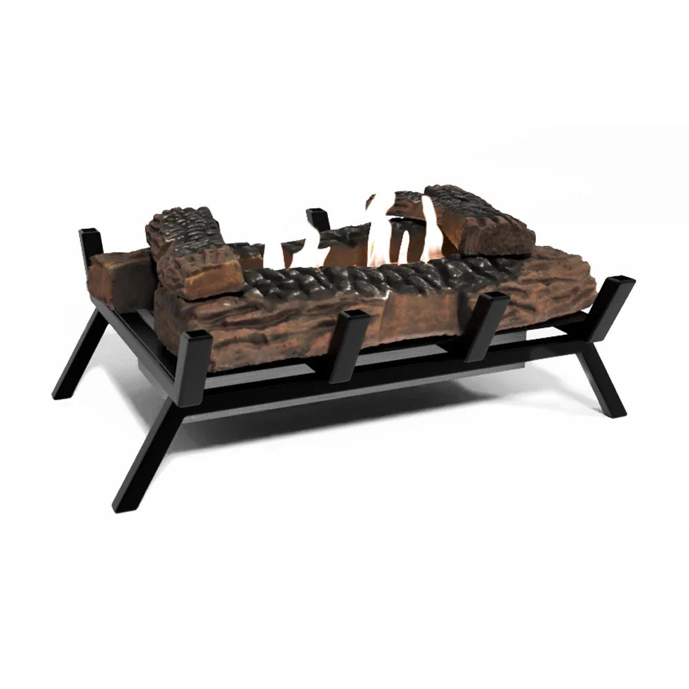 Grătar Bioetanol Semineu M - 40 cm, cu Jurnale Decorative