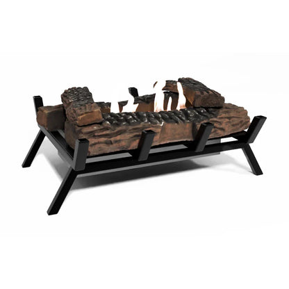 Grătar Bioetanol Semineu M - 40 cm, cu Jurnale Decorative