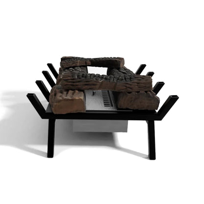 Grătar Bioetanol Semineu M - 40 cm, cu Jurnale Decorative