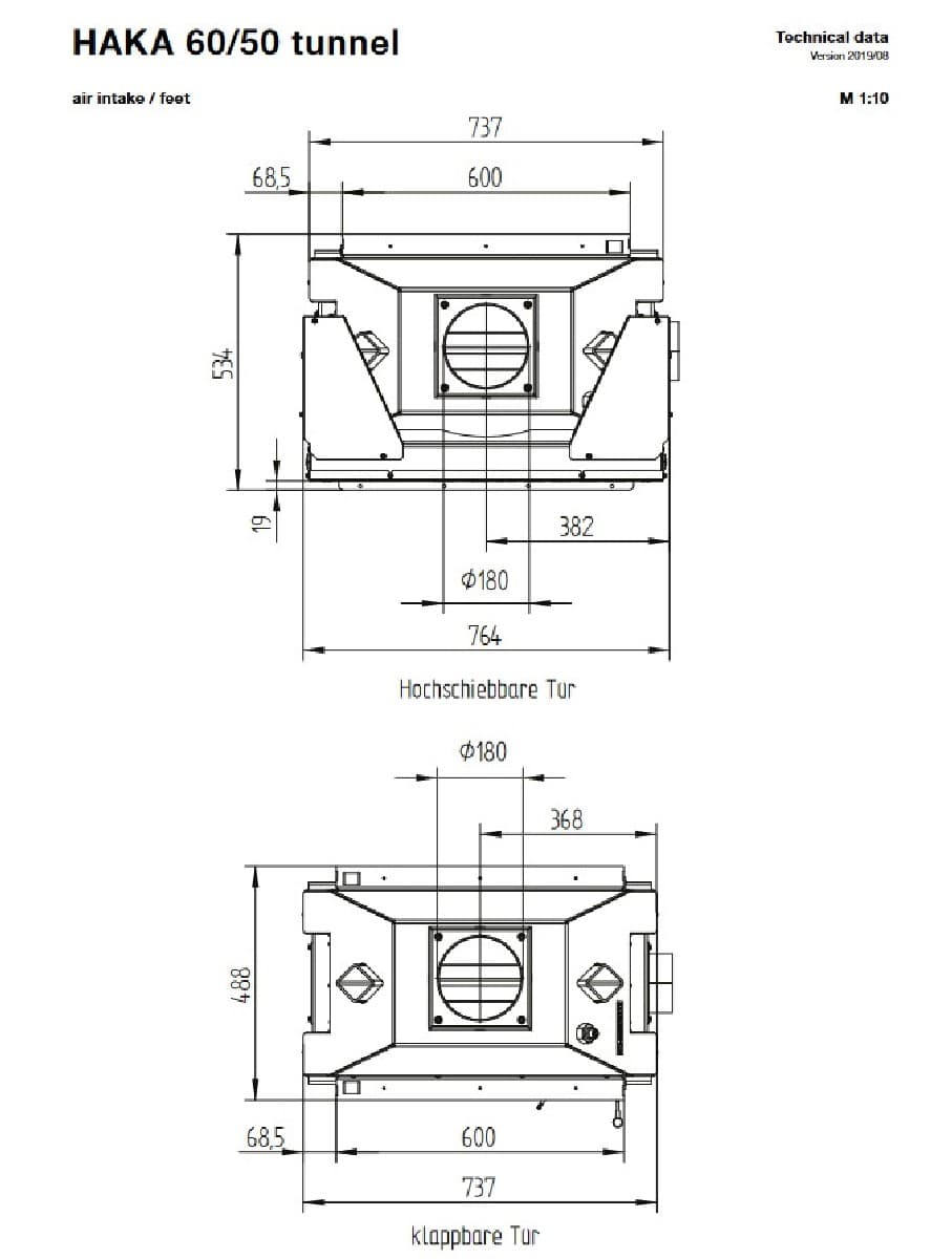 Focar semineu  HOXTER  60/50ST Tunel