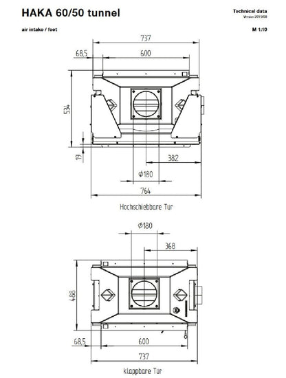 Focar semineu  HOXTER  60/50ST Tunel