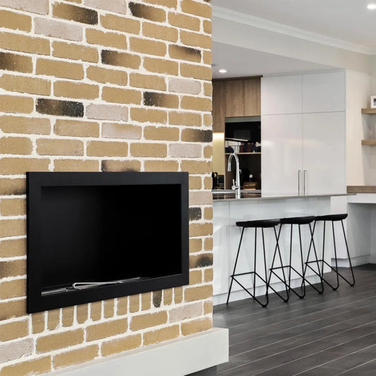Icon Fires SFB1350 Slimline Firebox - Șemineu Bioetanol Negru încorporat, Ardere Până la 9 Ore