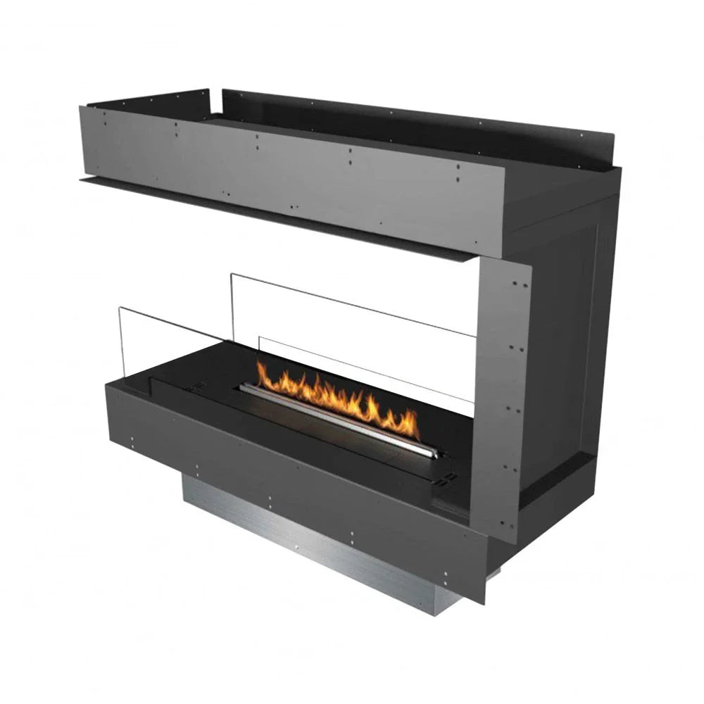 Planika Forma 1000 - Șemineu Bio Elegant cu Divizor de Cameră, Vizibil din 3 Părți