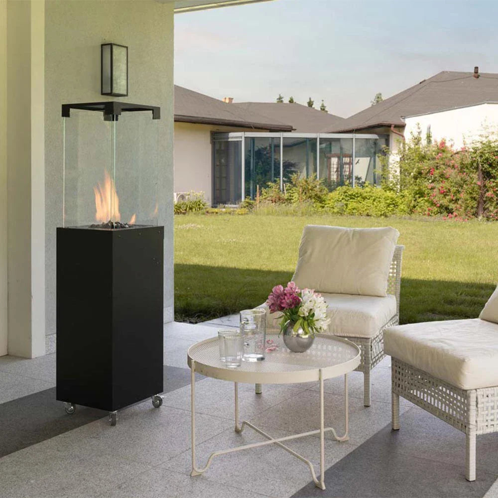 Încălzitor de Exterior pe Gaz Faro Jet Black - Elegant și Eficient
