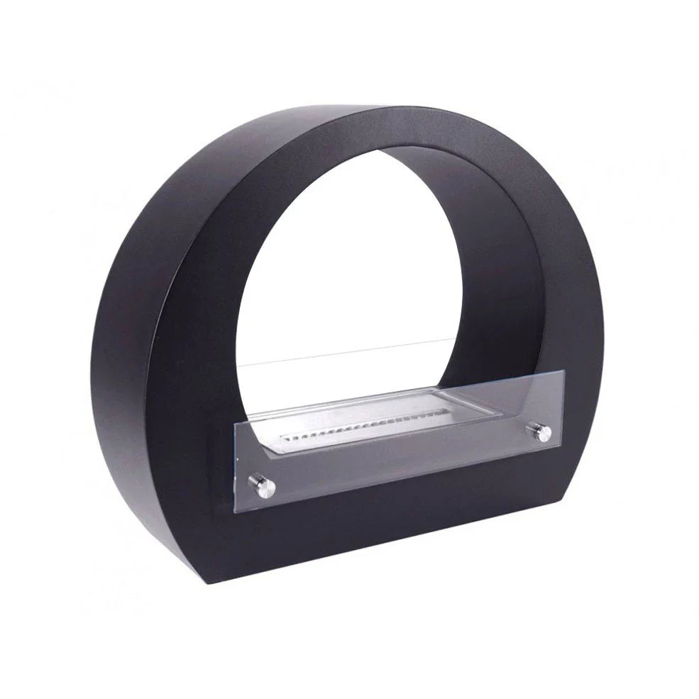 Dallas - Șemineu Rotund pe Bioetanol - Negru, Elegant și Modern