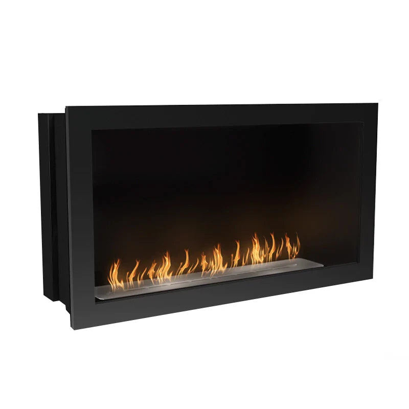Icon Fires Firebox SFB1100 - Șemineu Modern pe Bioetanol, Negru, Fără Coș de Fum