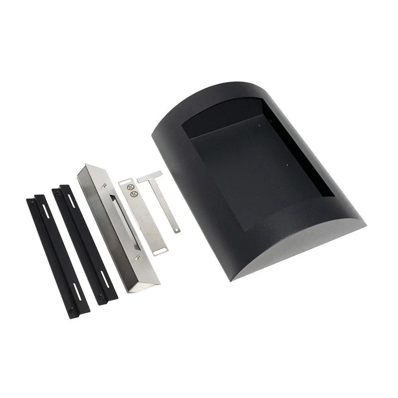 Șemineu pe Bioetanol ScandiFlames Ocean - Negru Lucios, Design Modern Curvat