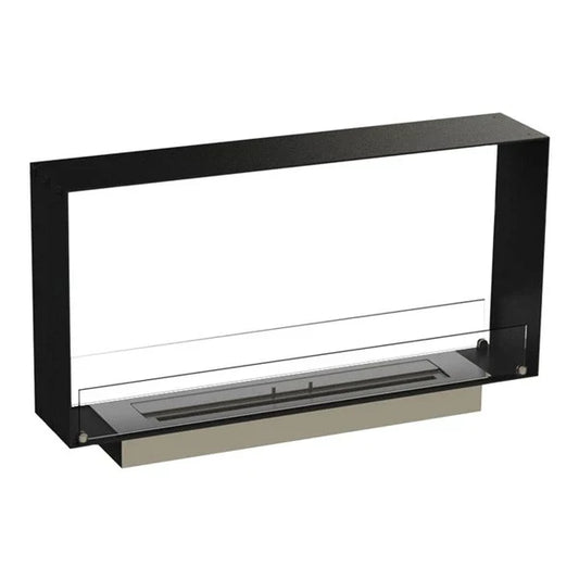Șemineu Elegant pe Bioetanol Foco Two 1000 Slim - Design Subțire, Vedere Dublă