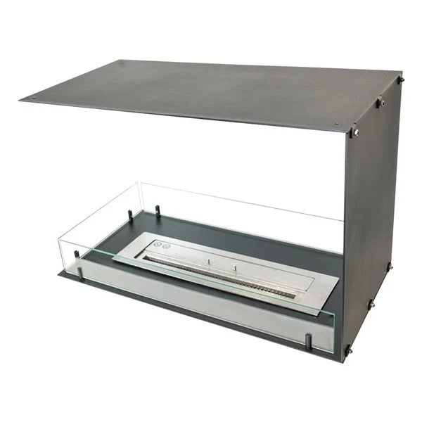 Foco Șemineu Biologic Decorativ 800 - Divizor de Cameră cu Vedere pe Trei Laturi