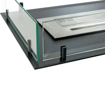 Șemineu pe bioetanol Foco Room Divider 1000 - Divizor de cameră elegant, 100cm lățime, vizibil din 3 părți