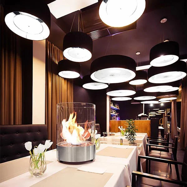 Șemineu Bioetanol din Oțel Inoxidabil - Model Cilindric Planika Fires