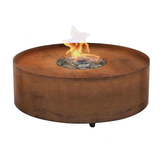 Focar de Exterior Rotund Corten Automatic - Arzător pe Gaz Controlabil