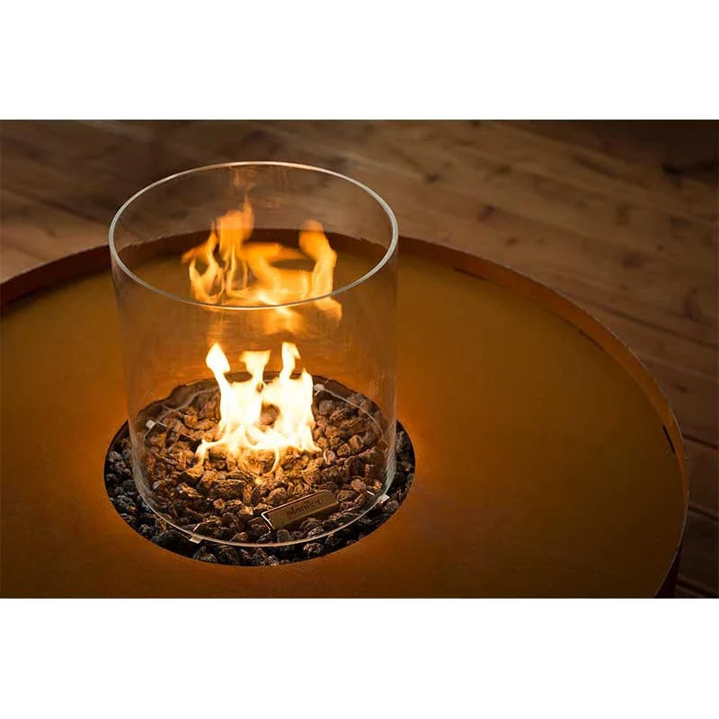 Focar de Exterior Rotund Corten Automatic - Arzător pe Gaz Controlabil