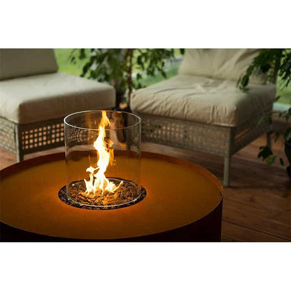 Focar de Exterior Rotund Corten Automatic - Arzător pe Gaz Controlabil