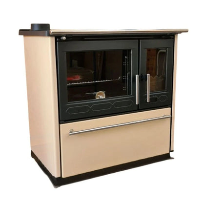 Soba de gatit P85 Crem cu plita si cuptor - 8kW - racord stanga