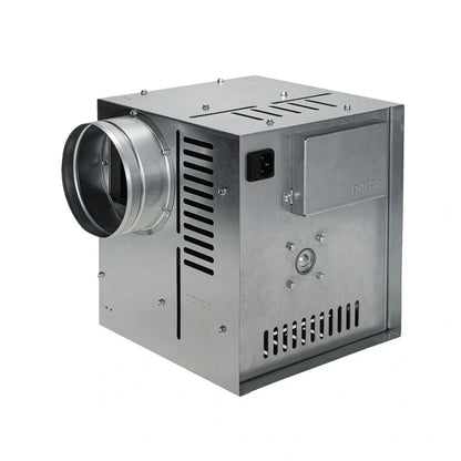 Set Ventilator Șemineu Profesional 990mc - GEN II + Regulator Electronic Alb Pătrat + Termostat