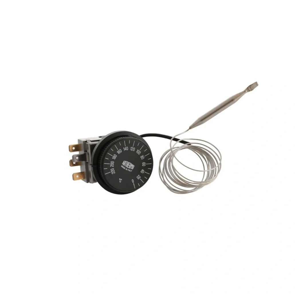 Set Ventilator Șemineu Profesional 990mc - GEN II + Regulator Electronic Alb Pătrat + Termostat