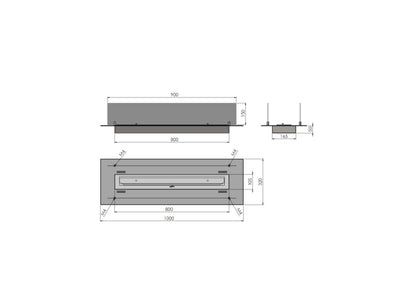 Șemineu cu bioetanol Infire Insert 1000 Rezervor 1 l