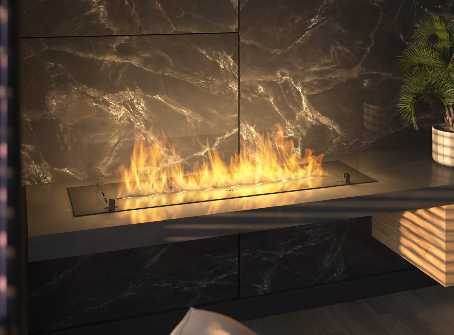 Șemineu cu bioetanol Slimfire Insert Black 1200 Rezervor 4 l