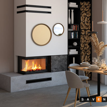 Șemineu SAVEN Energy 75х50х47 L ECO 15,1 kW Sticlă laterală stânga
