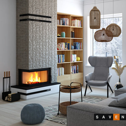 Șemineu SAVEN Energy 85х50х47 L ECO 22 kW Sticlă laterală stânga