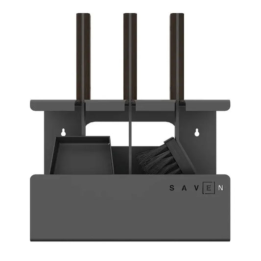 SAVEN Set 1S Negru – set unelte șemineu, 3 piese